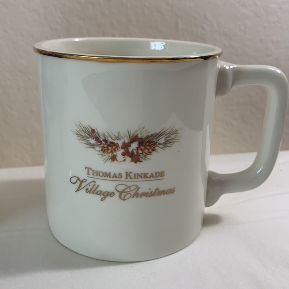 Thomas Kinkade Hallmark Pitcher and 2 coffee mugs Christmas Holiday - Picture 6 of 12